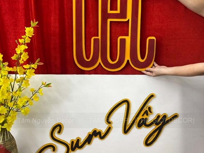 Chữ Tết Sum Vầy Cao 30-64cm [Bằng gỗ - Nhẹ] CHU-GO-22